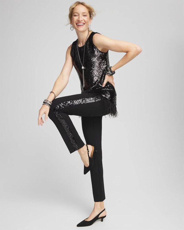 Juliet Side Sequin Ankle Pants - image 2